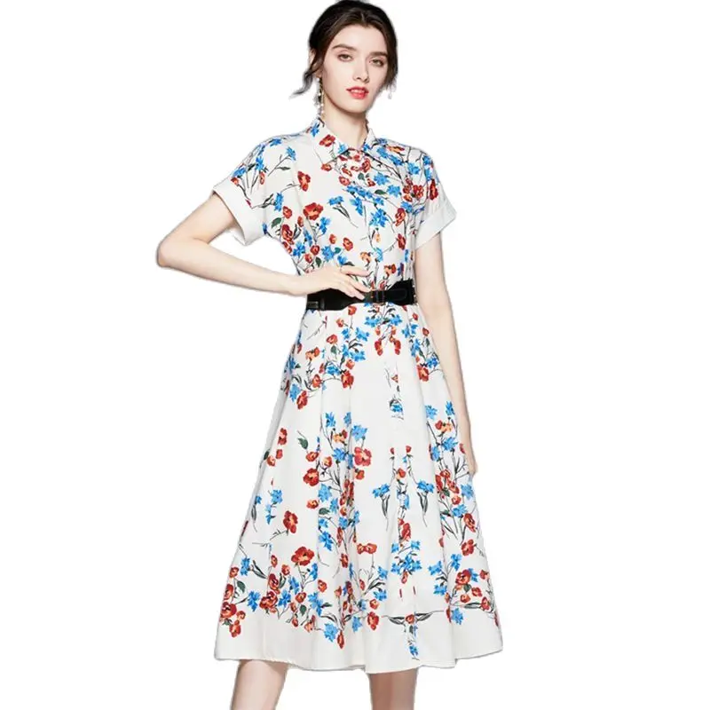 2023 Women's Dress New Summer European Style Short Sleeve Easy Comfortable Appear Thin Versatile Free Shipping
2023 Women's Dress New Summer European Style Short Sleeve Easy Comfortable Appear Thin Versatile Free Shipping