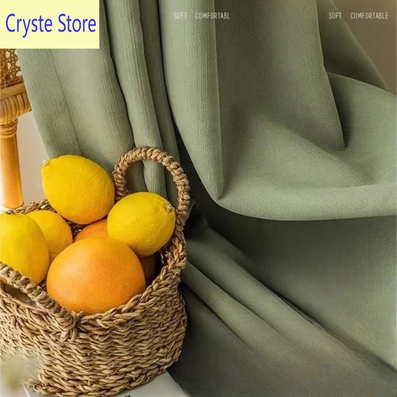 New Thickened Chenille Cream Velvet High Blackout Soundproof Bedroom Perforated Cream Wind Matcha Color Blackout Curtains
New Thickened Chenille Cream Velvet High Blackout Soundproof Bedroom Perforated Cream Wind Matcha Color Blackout Curtains