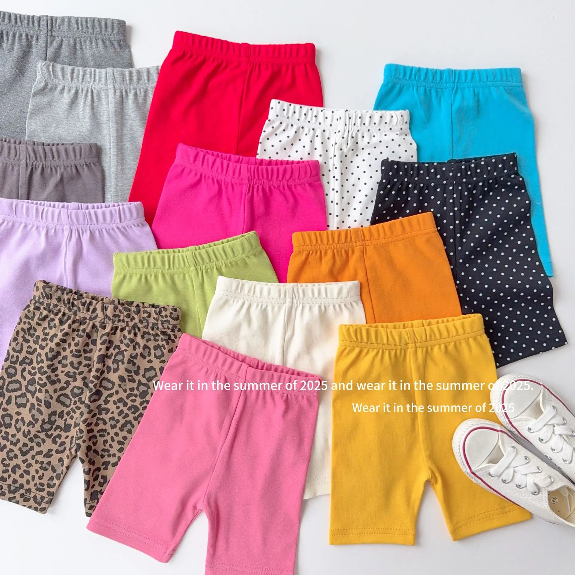 2025 Summer New Girls Shorts Yoga Pants Solid Casual Children Leggings Baby Girls Colorful Safety Pants Kids Anti Slip Shorts 8 S1608a231823649bc987292fd7c07d98bX