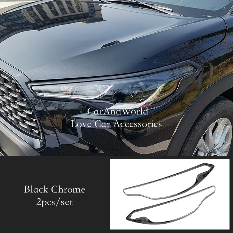 Black Chrome Headlights Head Lamp Frame Protector Cover Trims Car Garnish Accessories For Toyota Corolla Cross 2021-2023
Black Chrome Headlights Head Lamp Frame Protector Cover Trims Car Garnish Accessories For Toyota Corolla Cross 2021-2023