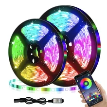 Smart Bluetooth APP Remote Control RGB 5050 LED Strips Ribbon 5-20m Diode Tape DC12V LED Light Stripe Backlights + Plug
Smart Bluetooth APP Remote Control RGB 5050 LED Strips Ribbon 5-20m Diode Tape DC12V LED Light Stripe Backlights + Plug