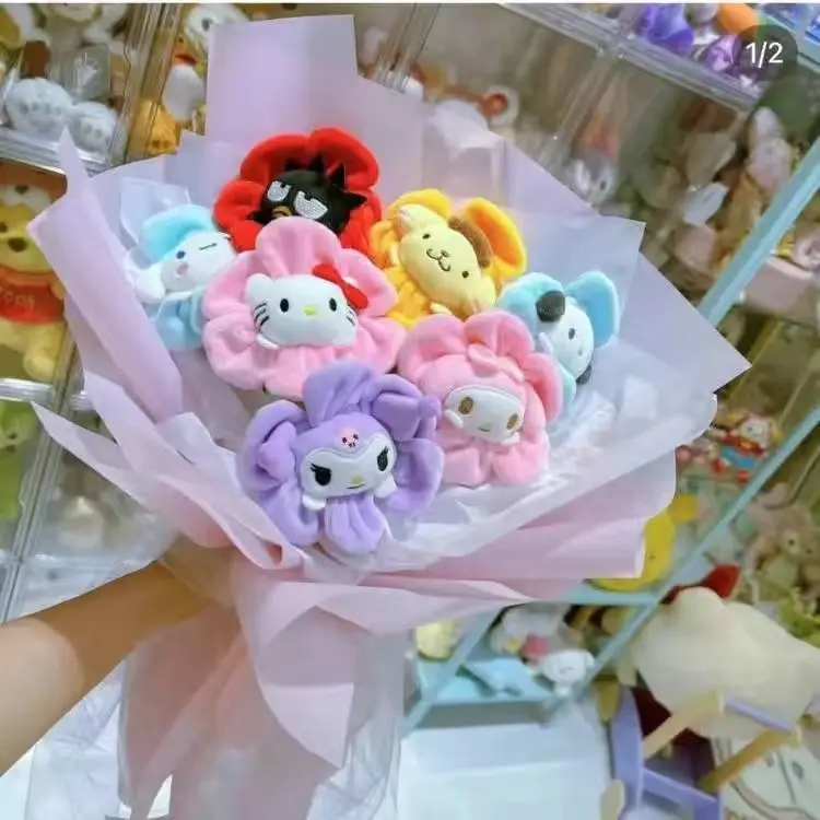 Sanrio Kawaii Плюшевый цветок Kuromi Melody аниме детские игрушки для девочек Cinnamoroll понравило Kitty DIY букет украшение для дома
Sanrio Kawaii Плюшевый цветок Kuromi Melody аниме детские игрушки для девочек Cinnamoroll понравило Kitty DIY букет украшение для дома