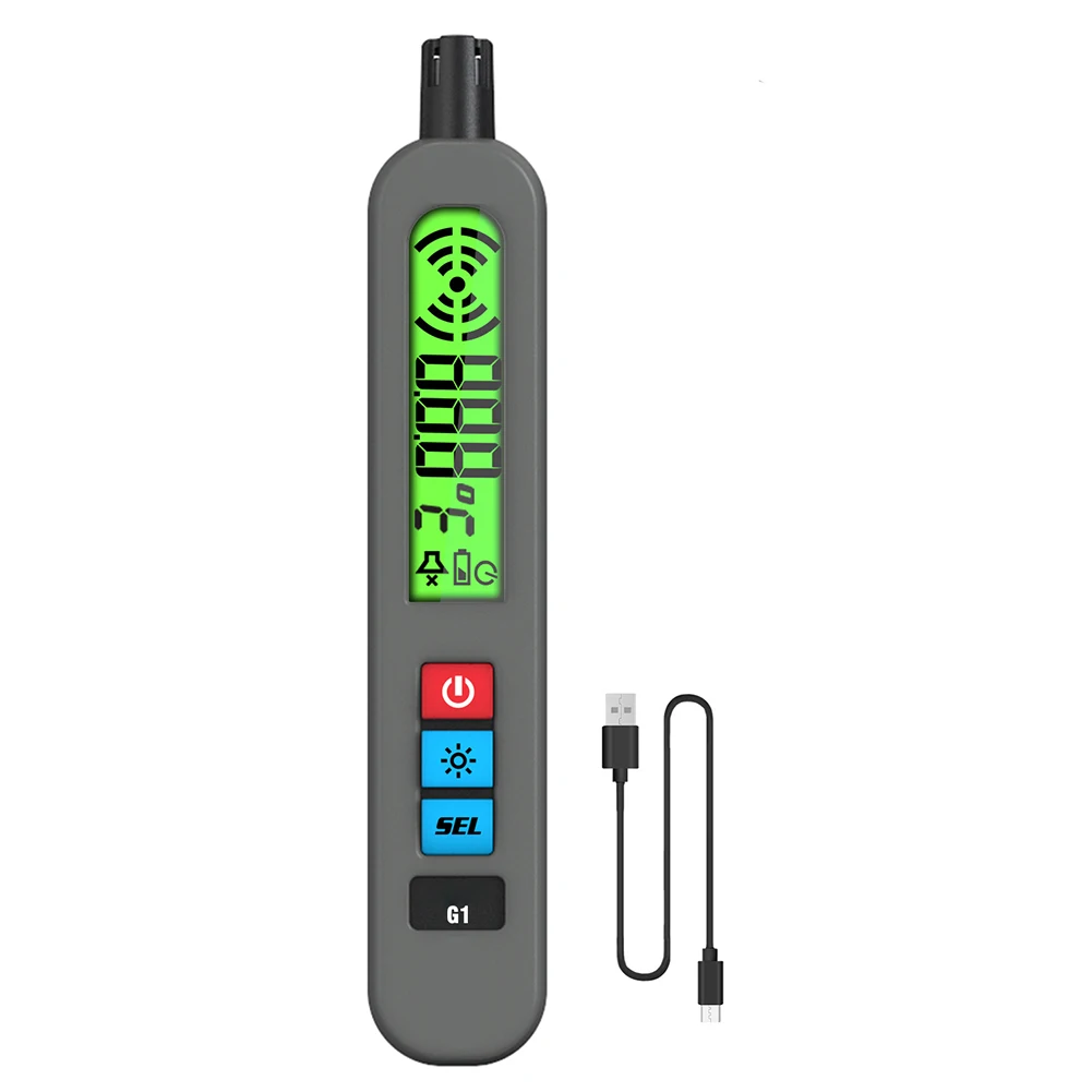 Portable G1 Gas Leak Detector CO2 Flammable Alcohol Methane Analyzer Buzzer Alarm Two color Backlight Indication
Portable G1 Gas Leak Detector CO2 Flammable Alcohol Methane Analyzer Buzzer Alarm Two color Backlight Indication