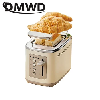 가정용 전기 토스터기 자동 베이킹 빵 오븐 샌드위치 메이커 히터, 따뜻한 아침 식사 기계, 2 슬라이스 슬롯 토스트 그릴