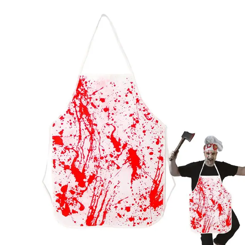 

Halloween Party Dress Up Butcher Blood Apron Decoration Blood Handprint Butcher Apron Horror Party Apron Kitchen Brothers Gift