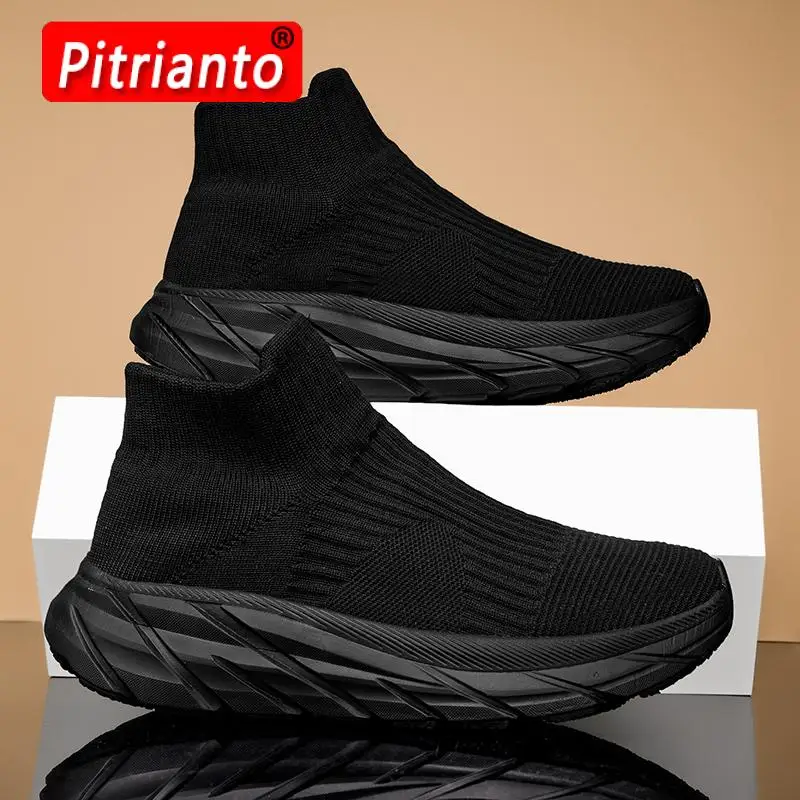 

New Winter Sneakers Men Socks Shoes Lightweight Comfortable Winter Keep Warm Mens Gym Shoes Walking Zapatillas Hombre