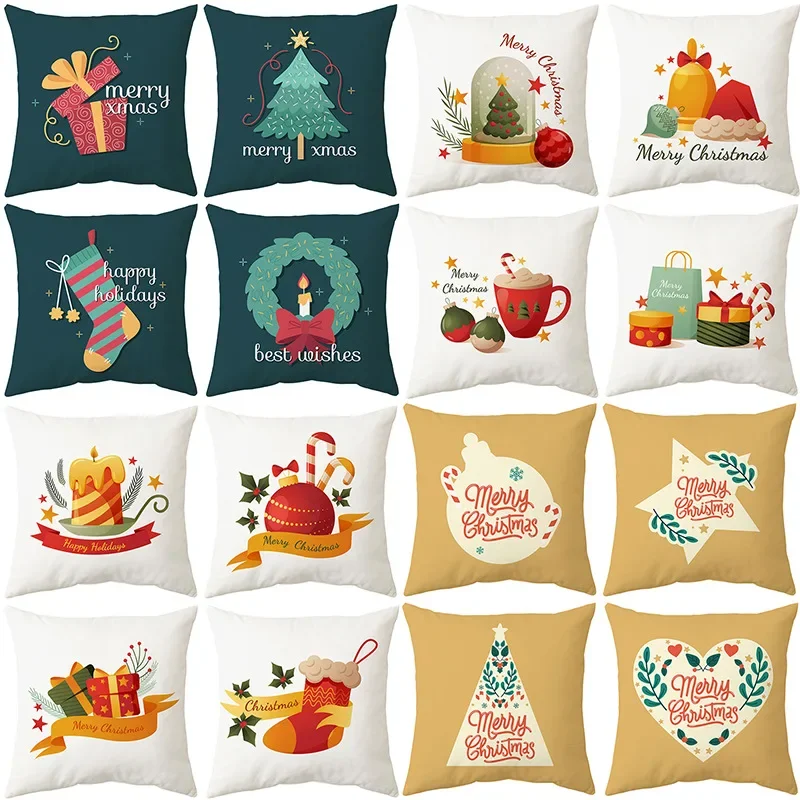 

Christmas Pillowcases, Homewares, Sofa Pillows, Festive Bedside Backrests, Cross-border Cushions, Customizable