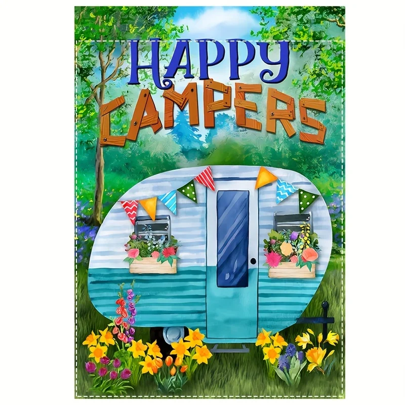 1pc Happy Campers Garden Flag Campfire Campsite Decorations Spring Summer Autumn and Winter Double Sided Printed Yard Flag
1pc Happy Campers Garden Flag Campfire Campsite Decorations Spring Summer Autumn and Winter Double Sided Printed Yard Flag
