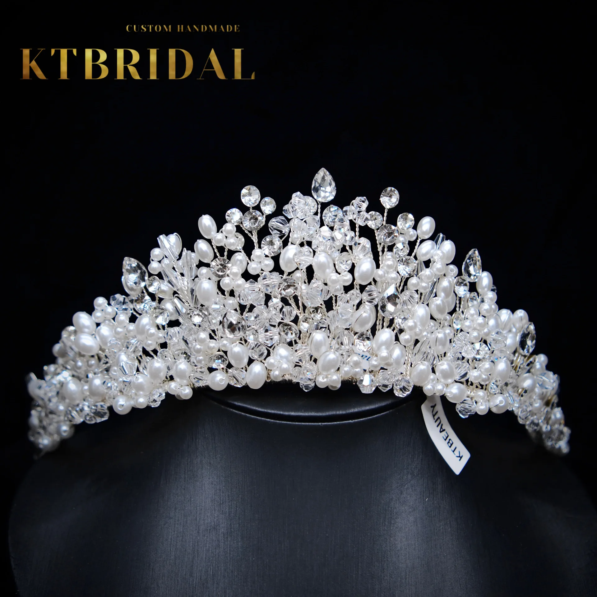New KTBRIDAL Tiara Handmade Bridal Headpieces Crystal Pearls Fashion Jewelry Women Gift Wedding Accessiories
New KTBRIDAL Tiara Handmade Bridal Headpieces Crystal Pearls Fashion Jewelry Women Gift Wedding Accessiories