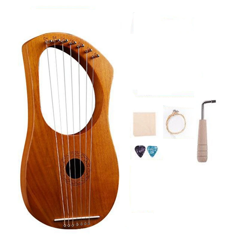 7 String Lyre Harp Wood String Instrument With Carry Bag Extra String Set And Accessaries Style
7 String Lyre Harp Wood String Instrument With Carry Bag Extra String Set And Accessaries Style