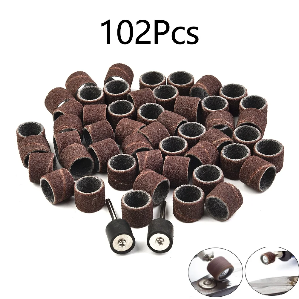Abrasive Tool Kit Set Accessories Attachment Sanding Bands Polishing Grinding 100Pcs Drum Sleeves W/ 2 Mandrels
Abrasive Tool Kit Set Accessories Attachment Sanding Bands Polishing Grinding 100Pcs Drum Sleeves W/ 2 Mandrels