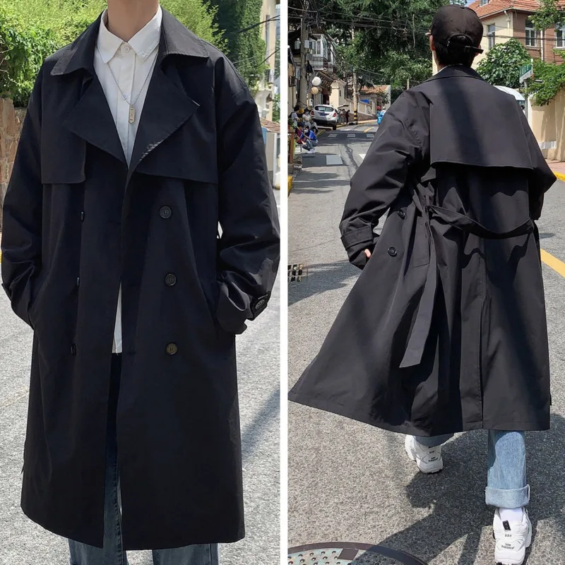 2021 Men's Wear Spring New Double-breasted Long Over-knee Trench Coat Overisze Windbreaker with Belt Tide Base Coat Jacket
2021 Men's Wear Spring New Double-breasted Long Over-knee Trench Coat Overisze Windbreaker with Belt Tide Base Coat Jacket