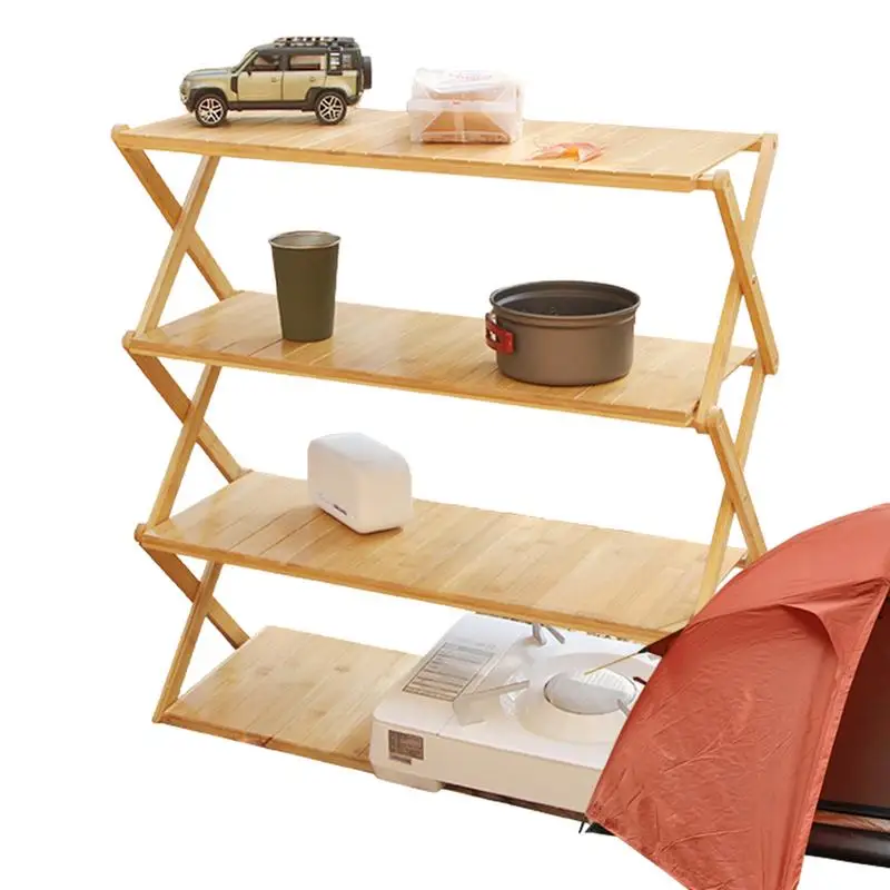 3/4/5 Layers Outdoor Camping Storage Rack Portable Folding Storage Shelf For Camping Equipment Multipurpose Wooden Foldable Rack
3/4/5 Layers Outdoor Camping Storage Rack Portable Folding Storage Shelf For Camping Equipment Multipurpose Wooden Foldable Rack