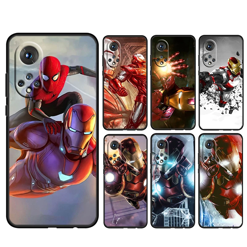 

Cool Marvel Iron Man For Honor 60 50 30 20 20S 10 9 9X 9A 8A Pro Plus Lite 4G 5G Soft Silicone Black Phone Case