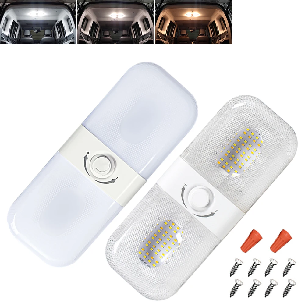 2Pcs 12-24V RV Light 3 Colors Stepless Dimmable Brightness Adjustable Automobile Lamp Trailer Ceiling Lighting Tool Accessories
2Pcs 12-24V RV Light 3 Colors Stepless Dimmable Brightness Adjustable Automobile Lamp Trailer Ceiling Lighting Tool Accessories