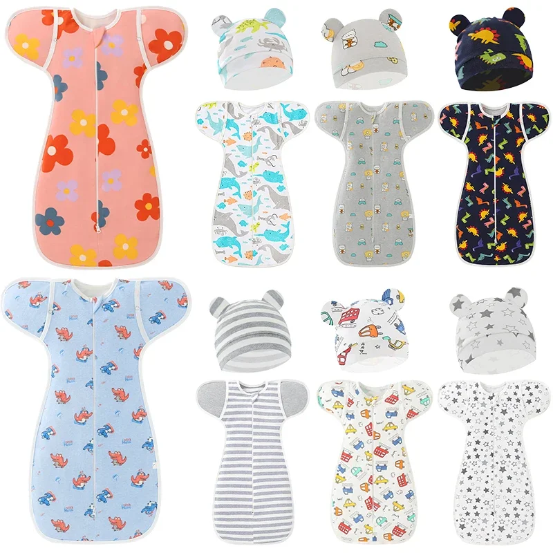 0-6M Newborn Baby Sleeping Bags Cotton Anti-shock Sleepsacks Wrap Bonnet Hat Set Cartoon Print Infant Swaddle Blanket Baby Stuff
0-6M Newborn Baby Sleeping Bags Cotton Anti-shock Sleepsacks Wrap Bonnet Hat Set Cartoon Print Infant Swaddle Blanket Baby Stuff
