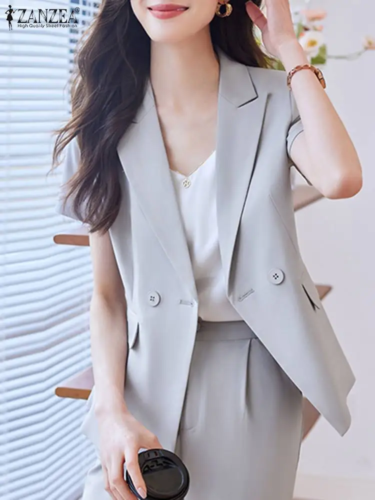 Elegant Waisted 2023 Summer Suits ZANZEA Women Short Sleeve Blazer Office Lady Lapel Collar Formal Jackets Casual Solid Outwear
Elegant Waisted 2023 Summer Suits ZANZEA Women Short Sleeve Blazer Office Lady Lapel Collar Formal Jackets Casual Solid Outwear