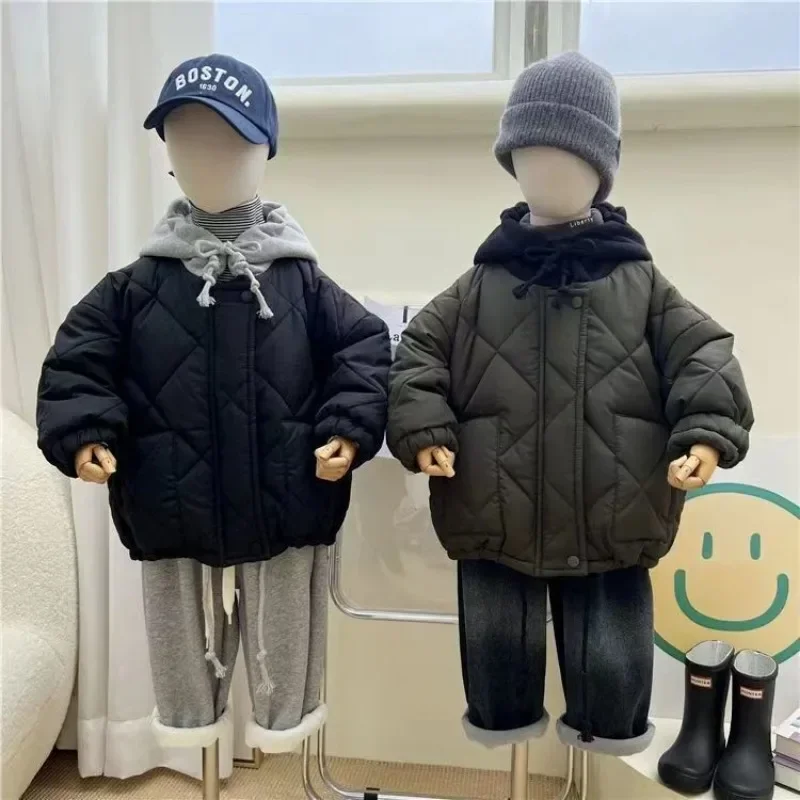 Winter Solid Plaid Warm Jackets 1-8 Years Kids Casual Quilted Cotton Padded Coats Boys Girls Hooded Parka Boys Clothes
Winter Solid Plaid Warm Jackets 1-8 Years Kids Casual Quilted Cotton Padded Coats Boys Girls Hooded Parka Boys Clothes