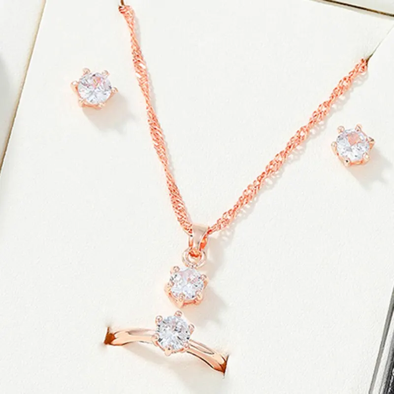 4PCS Set Gold-Color Simple Jewelry Set Of Ring Earrings And Pendant Necklace For Women Elegance Exquisite Jewelry Set 18 Mallzona S161e8c9e5cd140308d6c638272b72f39e 4PCS Set Gold-Color Simple Jewelry Set Of Ring Earrings And Pendant Necklace For Women Elegance Exquisite Jewelry Set Mallzona