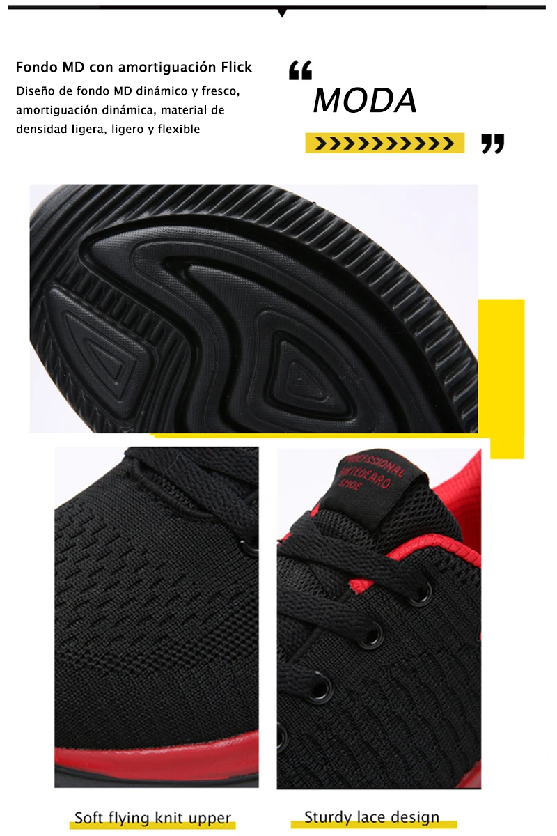 Zapatillas de deporte de punto para hombre y mujer, zapatillas deportivas transpirables para correr, caminar y gimnasio Zapatillas de deporte de punto para hombre y mujer, zapatillas deportivas transpirables para correr, caminar y gimnasio