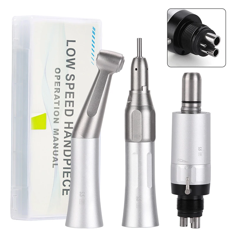 Dental Low Speed Handpiece Contra Angle 1:1 Straight External Water Spray 2/4 Holes Air Motor Dentistry Equipment Tool
Dental Low Speed Handpiece Contra Angle 1:1 Straight External Water Spray 2/4 Holes Air Motor Dentistry Equipment Tool