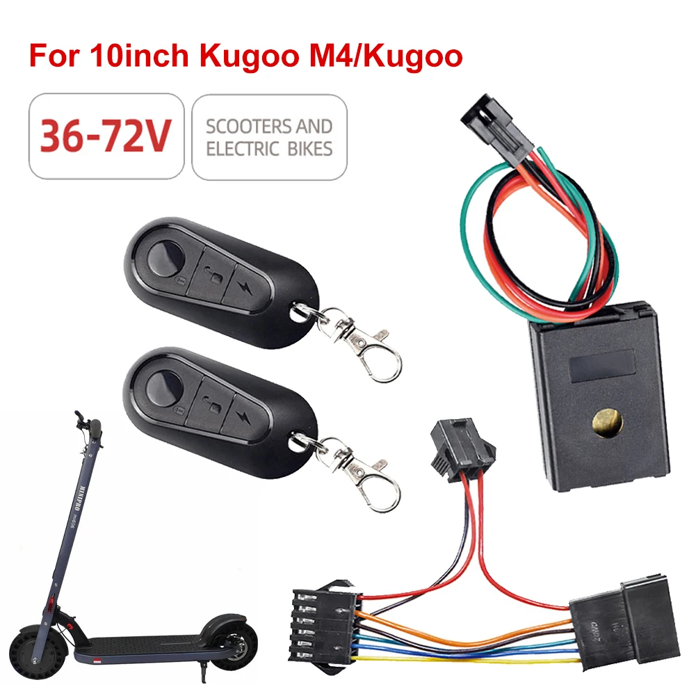 

36V-72V Electric Scooter Alarm E-Bike Anti-Theft Device Remote Control for 10inch Kugoo M4/Kugoo Scooter Modified Vehicle Model