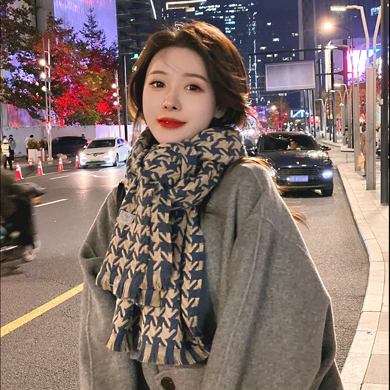 2023 New Retro Houndstooth Scarf Women's Autumn and Winter Versatile Knitted Warm Student Couple Scarf Thick
2023 New Retro Houndstooth Scarf Women's Autumn and Winter Versatile Knitted Warm Student Couple Scarf Thick