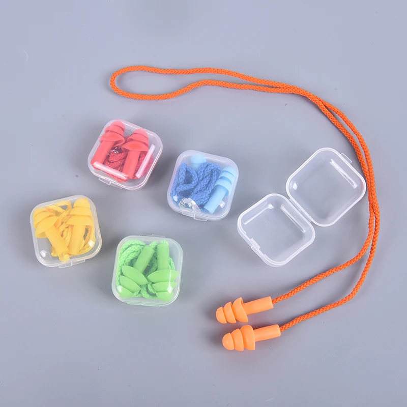 

1Box box-packed comfort earplugs noise reduction silicone Soft Ear Plugs Swimming Silicone Earplugs Protective for sleep