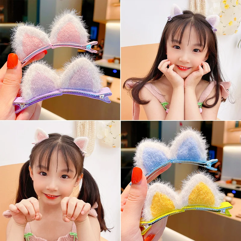 2Pcs Girls Cute Soft Plush Cat Ears Hairpins Lovely Furry Animal Ears Hair Clip Headwear Barrettes Sweet Girl Hair Accessories
2Pcs Girls Cute Soft Plush Cat Ears Hairpins Lovely Furry Animal Ears Hair Clip Headwear Barrettes Sweet Girl Hair Accessories