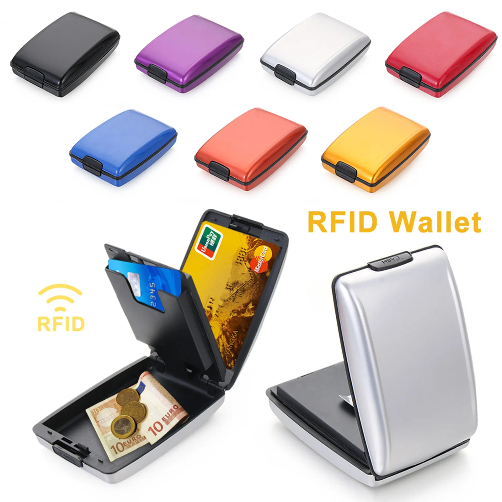 Stainless Steel Wallet Holder RFID Security Technology Anti-theft Aluminum Alloy Wallets 6 Credit Cards Clip Fashion Mens Wallet
Stainless Steel Wallet Holder RFID Security Technology Anti-theft Aluminum Alloy Wallets 6 Credit Cards Clip Fashion Mens Wallet