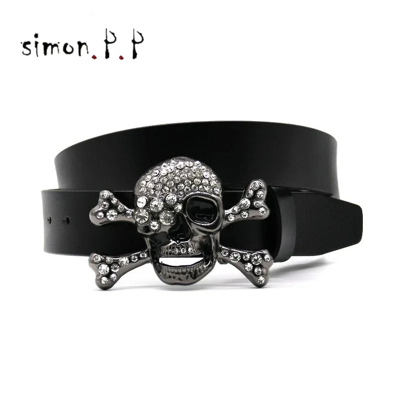 

Western Rhinestone Belt For Woman Man Diamond Studded Belts Luxury Crystal Buckle For Jeans Vintage Rivet Ceinture Femme