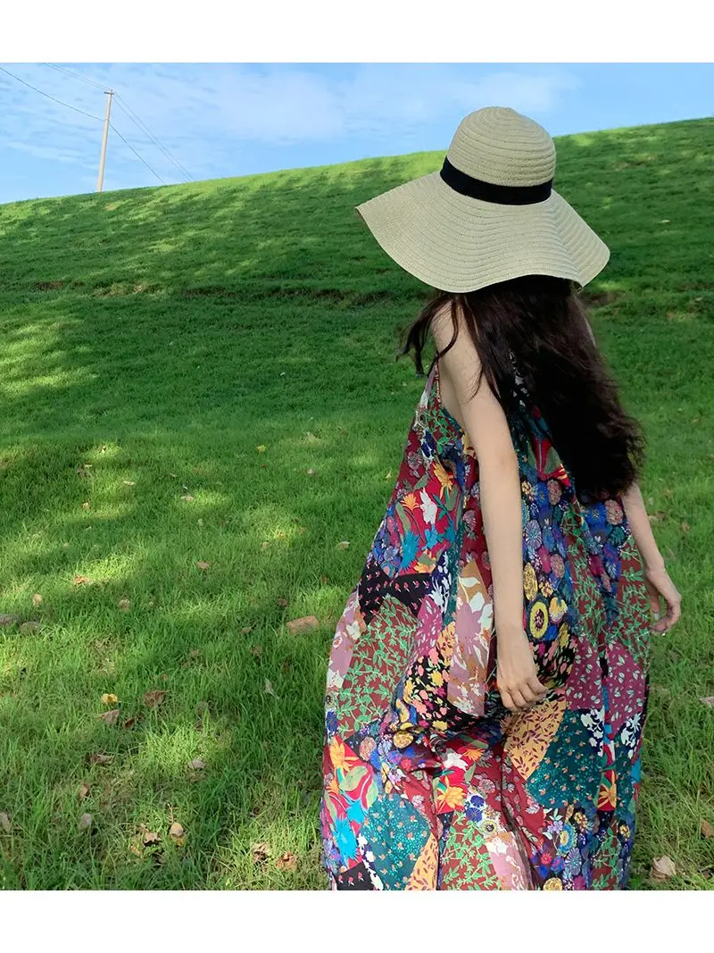 Korean Fashion Summer New Bohemian Dress Beach Strap Dress Retro Vacation Sweet Girl Loose Casual Dress Female Clothing
Korean Fashion Summer New Bohemian Dress Beach Strap Dress Retro Vacation Sweet Girl Loose Casual Dress Female Clothing