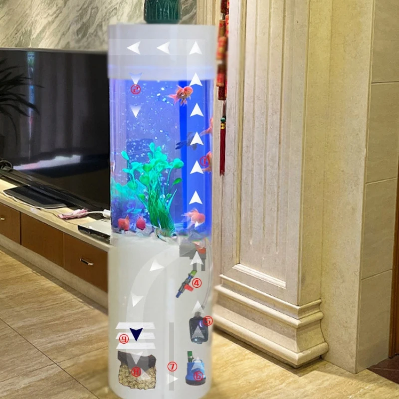 Household Smart Lazy Change Water round Aquarium Bottom Filter Cylinder Fish Globe 
Household Smart Lazy Change Water round Aquarium Bottom Filter Cylinder Fish Globe