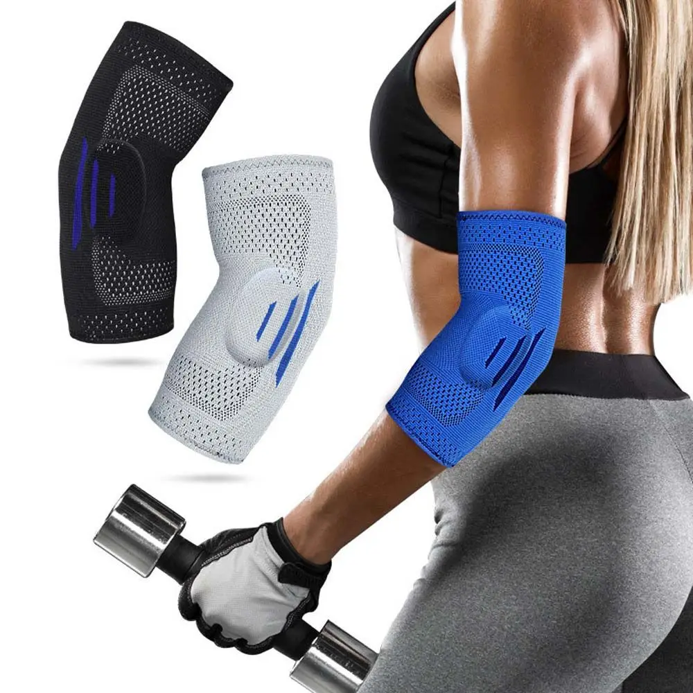 

Men Sport Gym Marathon Wraps Elbow Protectors Elbow Silicone Support Sports Wristband Pad Arm Sleeve Guard Elbow Protector