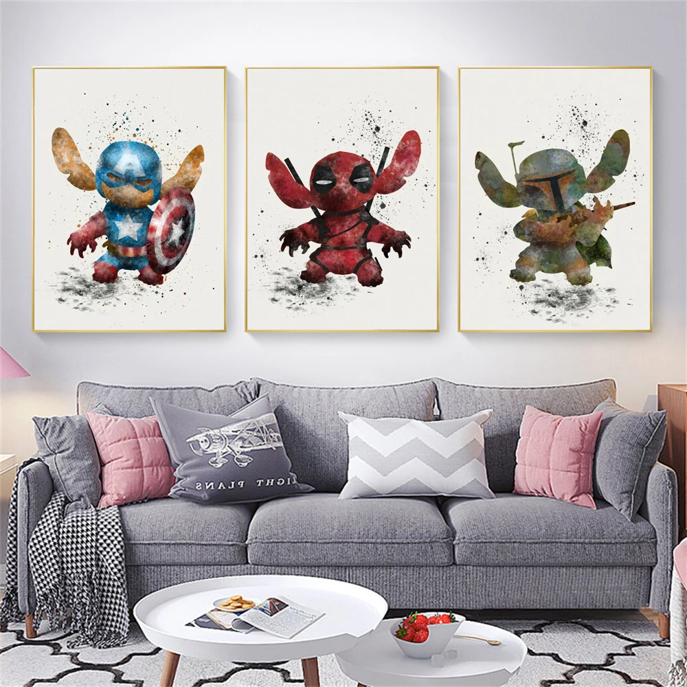 Disney Superhero Watercolor Graffiti Poster Funny Disney Cute Monster Canvas Wall Painting For Living Room Nursery Decor
Disney Superhero Watercolor Graffiti Poster Funny Disney Cute Monster Canvas Wall Painting For Living Room Nursery Decor