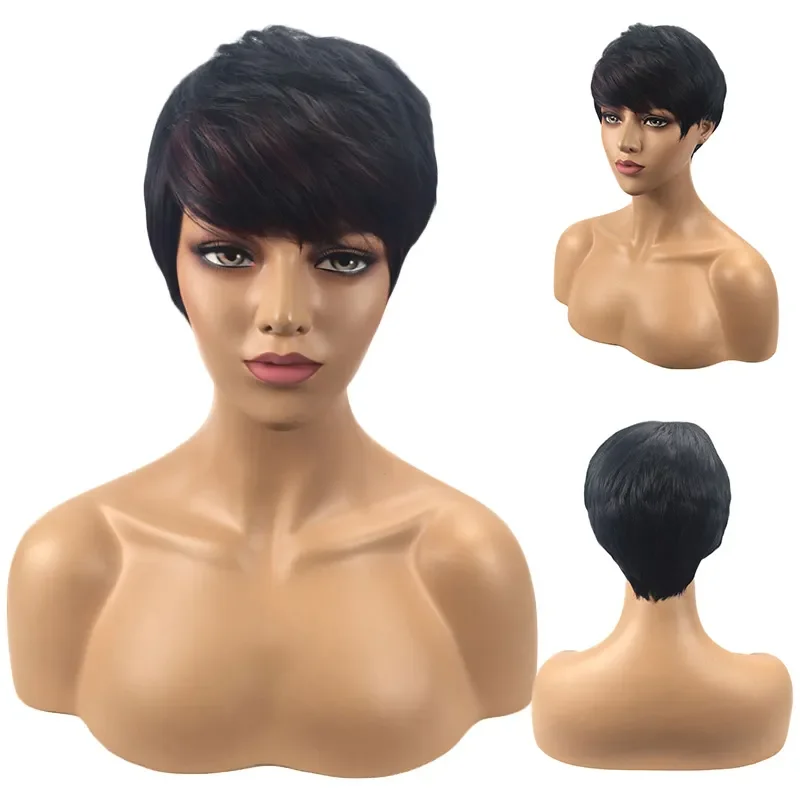 

Factory direct Best Seller Vogue Wig Short Black Female Wavy Celebrity Hairstyle Fashion & Charming Style Synthetic