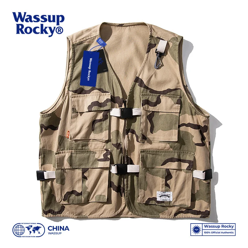 High Street Tooling Vest Men Streetwear Cargo Vest Hip Hop Sleeveless Jacket Gilet Military Multi-Pocket Outdoors Coat Handsome
High Street Tooling Vest Men Streetwear Cargo Vest Hip Hop Sleeveless Jacket Gilet Military Multi-Pocket Outdoors Coat Handsome