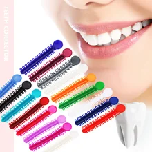 

40pcs Multi-color Dental Orthodontic Ligature Rubber Bands Teeth Corrector Elastic Brace Elastic Rubber Dentist Tools Braces