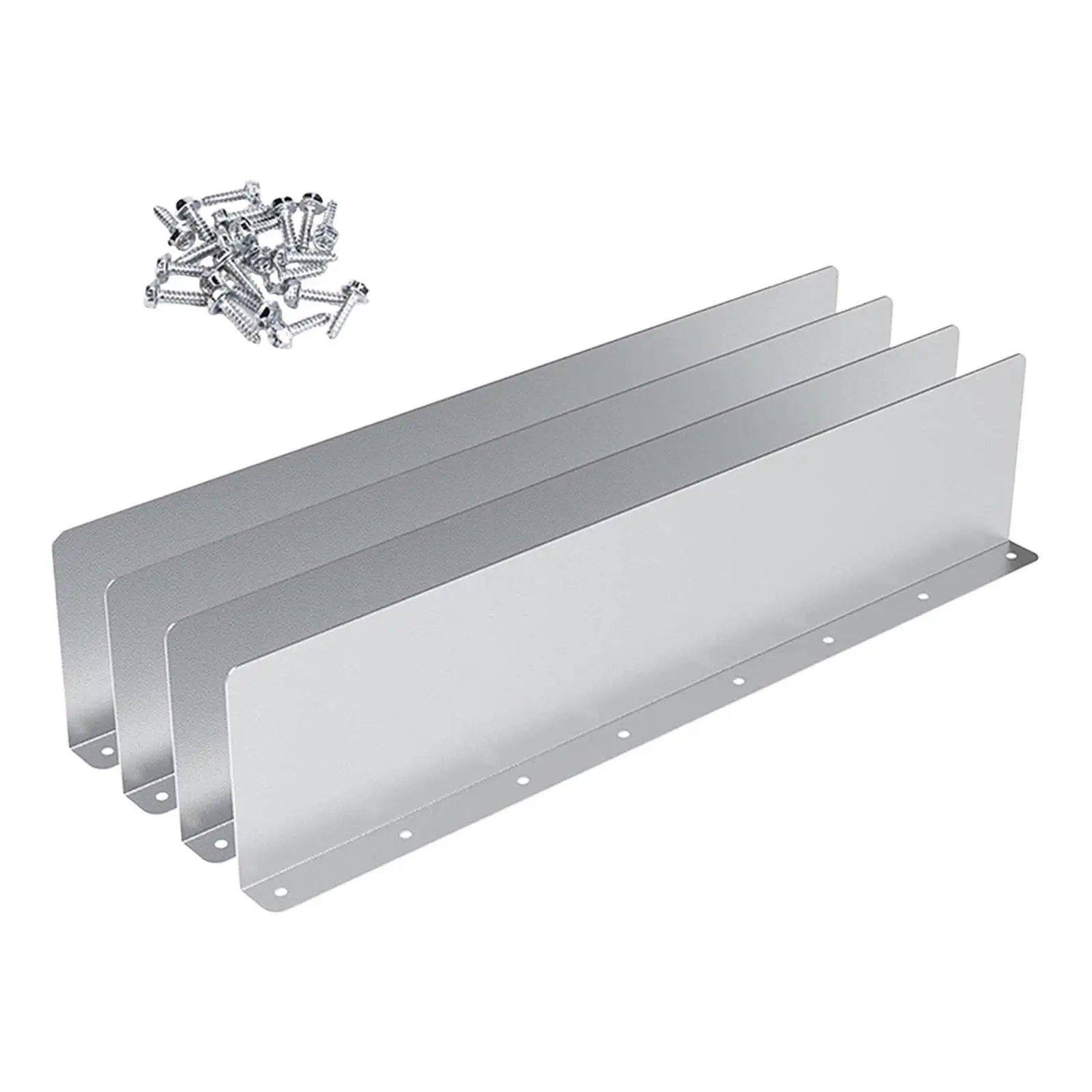 4Pcs Rainwater Valley Gutter Splash Guard with 32 Screws Rain Gutter Valley Roofing Gutter Guards for Roofs Corner Shingle
4Pcs Rainwater Valley Gutter Splash Guard with 32 Screws Rain Gutter Valley Roofing Gutter Guards for Roofs Corner Shingle