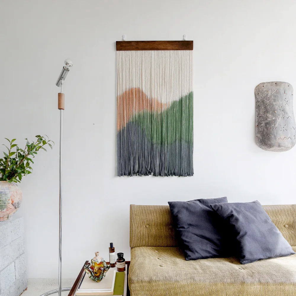 Woven Landscape Wall Tapestry with Tassels 4 S16406b98f2c640c6b924366e786507a4C