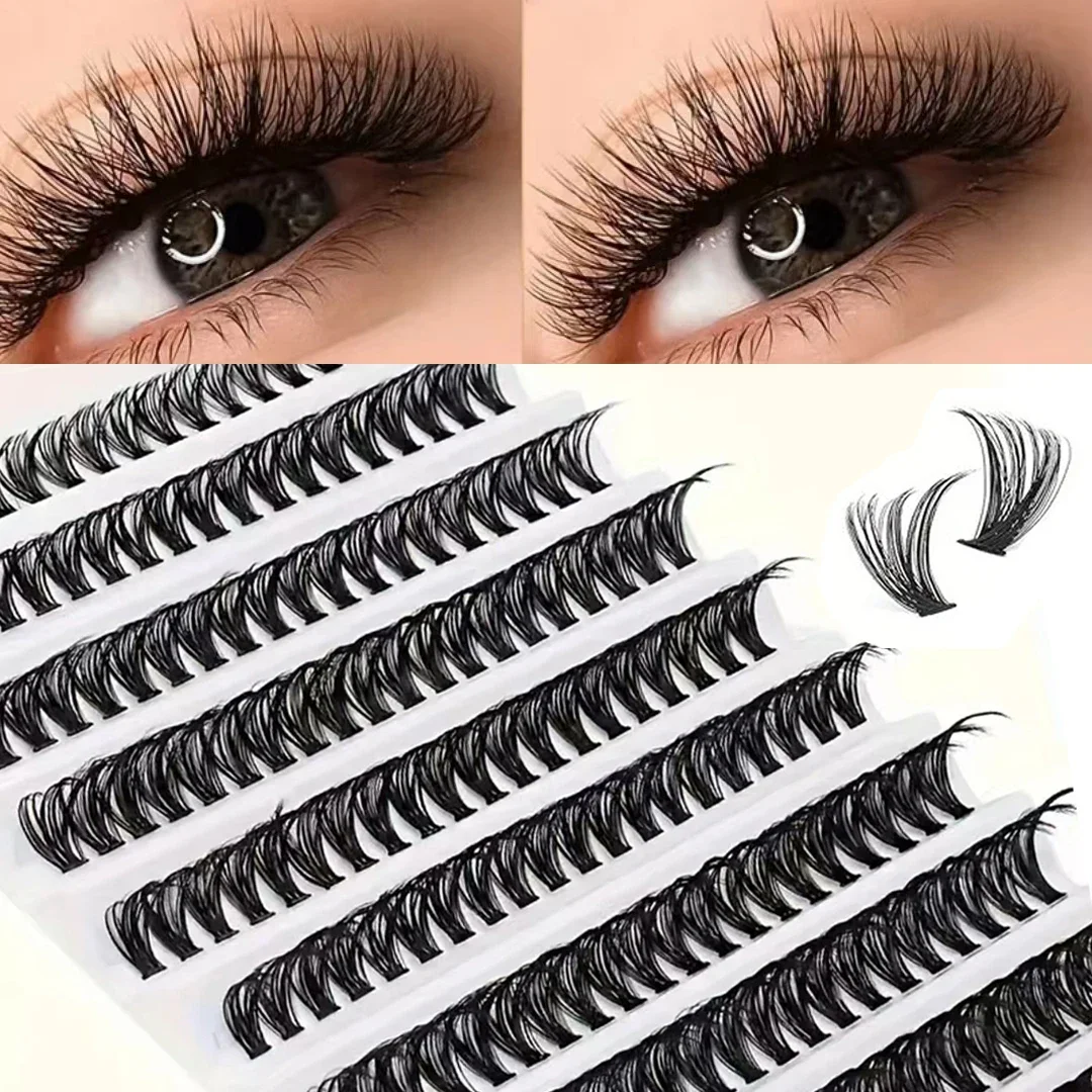 

Lash Clusters 200 Pcs DIY Individual Lashes Natural Look Wispy Eyelash Extension D Curl Individuals Cluster Lashes Fluffy Lash