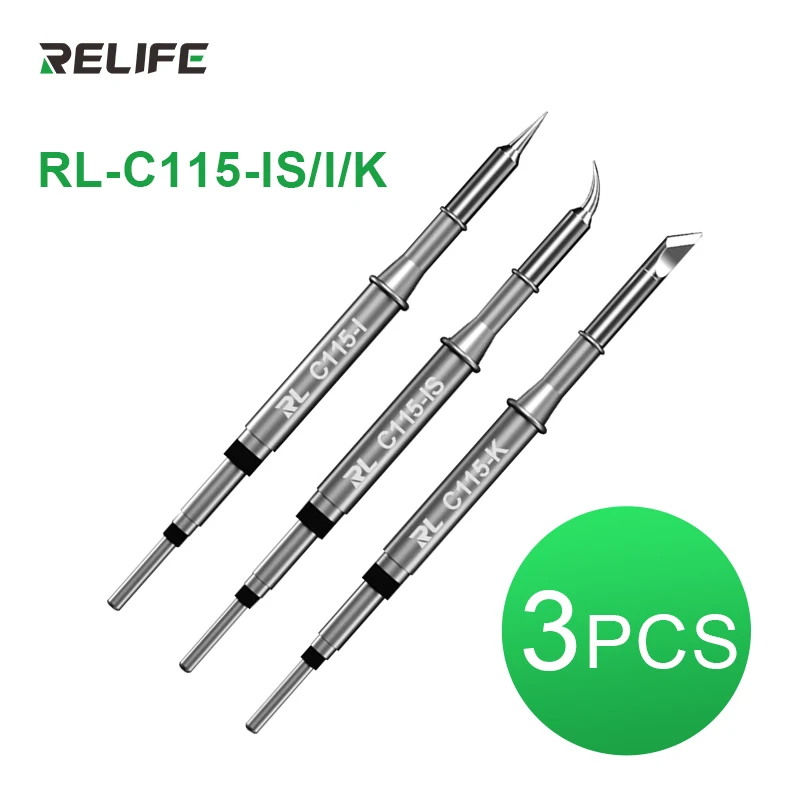 RELIFE RL-C115 (I/IS/K) Universal C115 Soldering Iron Tip Replacement Head Replacement Repair Soldering Station Welding GVM
RELIFE RL-C115 (I/IS/K) Universal C115 Soldering Iron Tip Replacement Head Replacement Repair Soldering Station Welding GVM