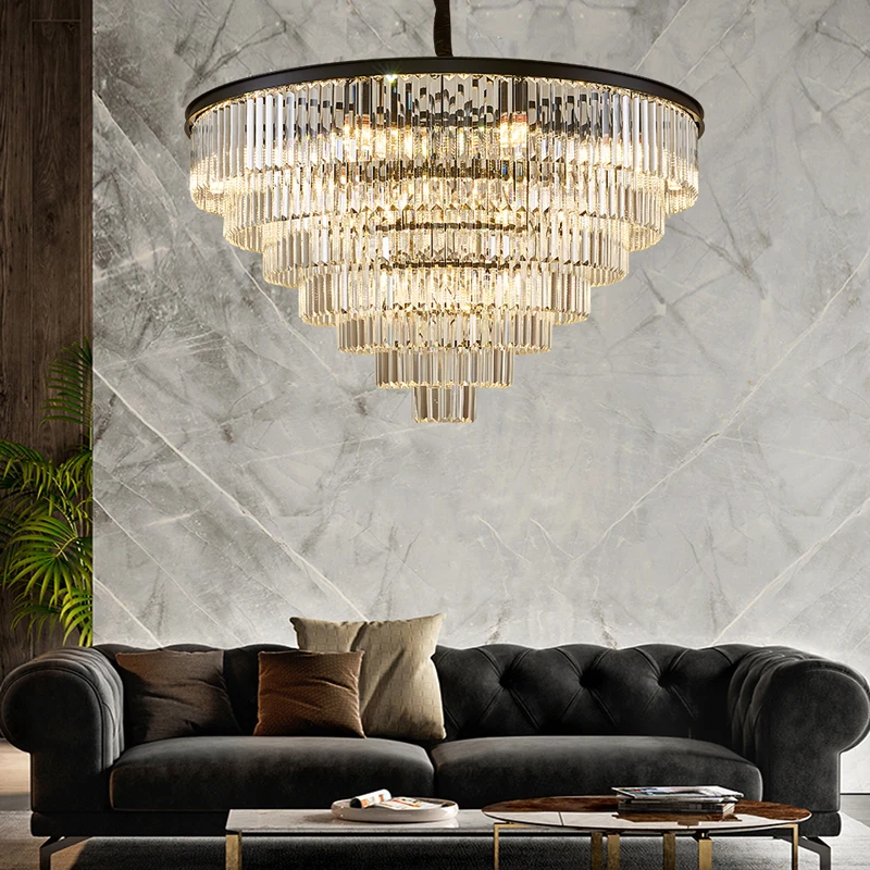 

Modern Style Indoor Decoration Crystal LED Pendant Lamp Chandelier For Dinning Room Living Room Gold Ceiling Lam Decor