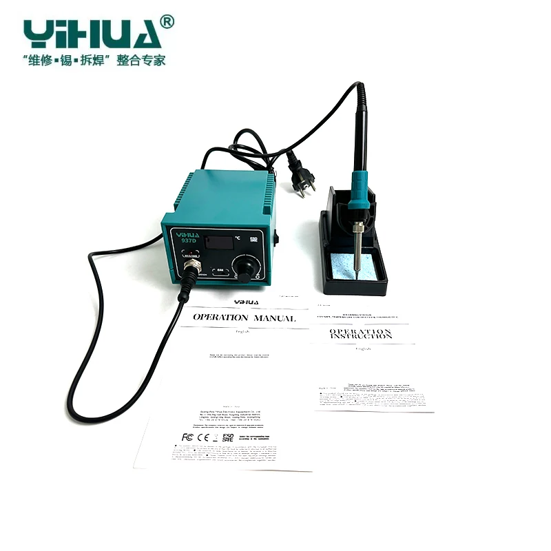 Паяльная станция YIHUA 937D, цифровая паяльная станция с контролем температуры, 220 В/110 В, ЕС/США, 40 Вт, ESD
Паяльная станция YIHUA 937D, цифровая паяльная станция с контролем температуры, 220 В/110 В, ЕС/США, 40 Вт, ESD