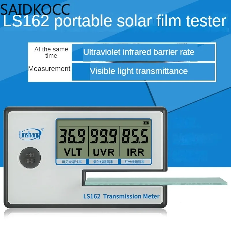 

LS162 Window Tint Meter Solar Film Transmission Meter VLT UV IR Rejection Tester 940nm Infrared 365nm Ultraviolet Wavelength