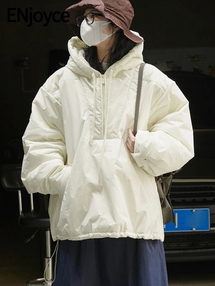 Женская теплая куртка с капюшоном ENjoyce, Свободный пуловер в Корейском стиле, теплая ветрозащитная куртка из хлопка, для улицы, для зимы, 2023
Женская теплая куртка с капюшоном ENjoyce, Свободный пуловер в Корейском стиле, теплая ветрозащитная куртка из хлопка, для улицы, для зимы, 2023