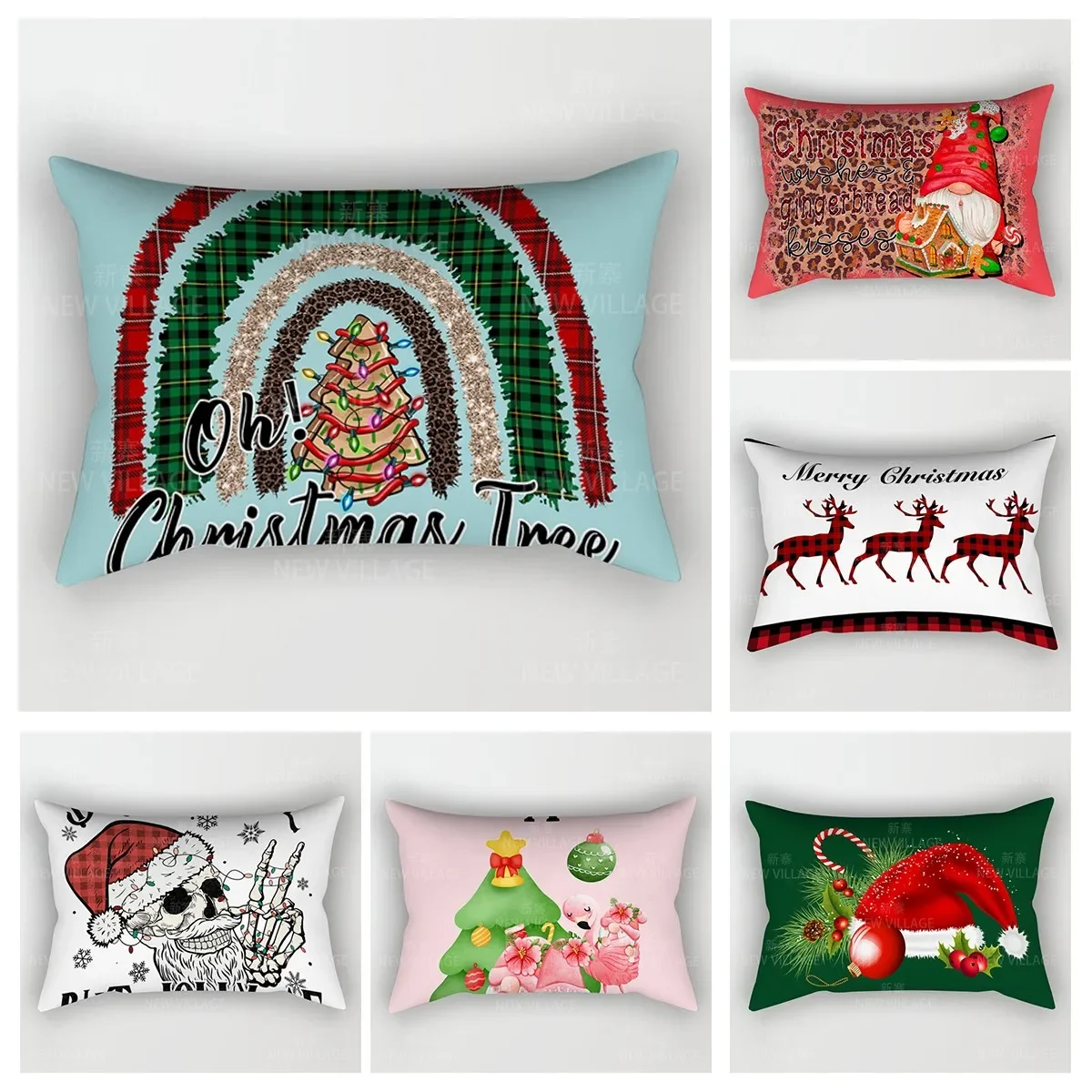 

Christmas series pillowcase, sofa cushion cover, home holiday celebration decoration pillowcase, customizable 30x50, 40x60