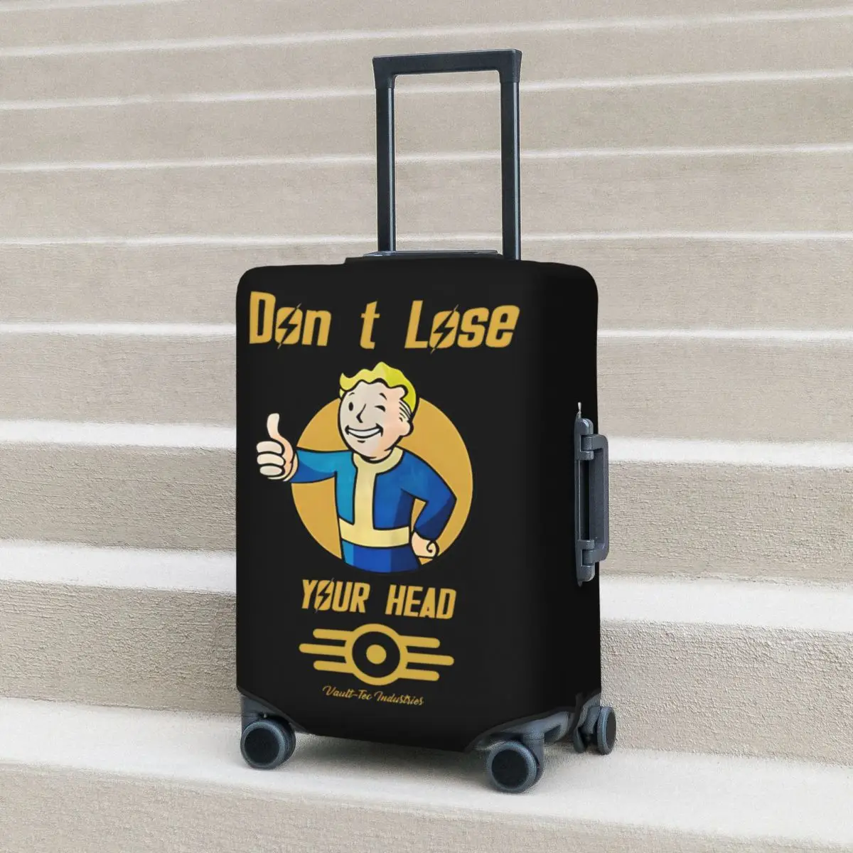 

Don't Lose Your Head Suitcase Cover Vaulted Teced Print Gaming Business Protection Flight Useful Luggage Accesories