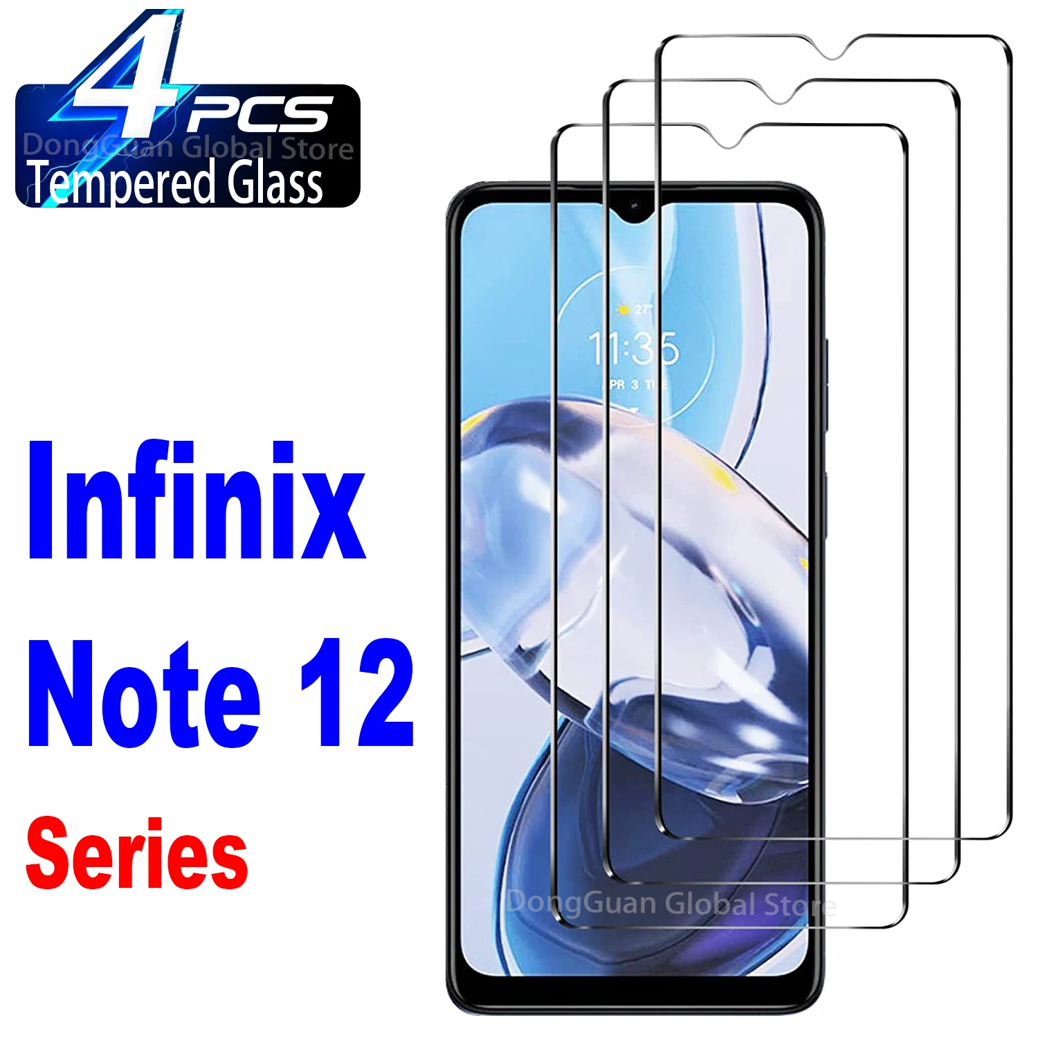 

2/4Pcs Tempered Glass For Infinix Note 12 12i VIP Pro 5G 2022 2023 G96 Screen Protector Glass Film