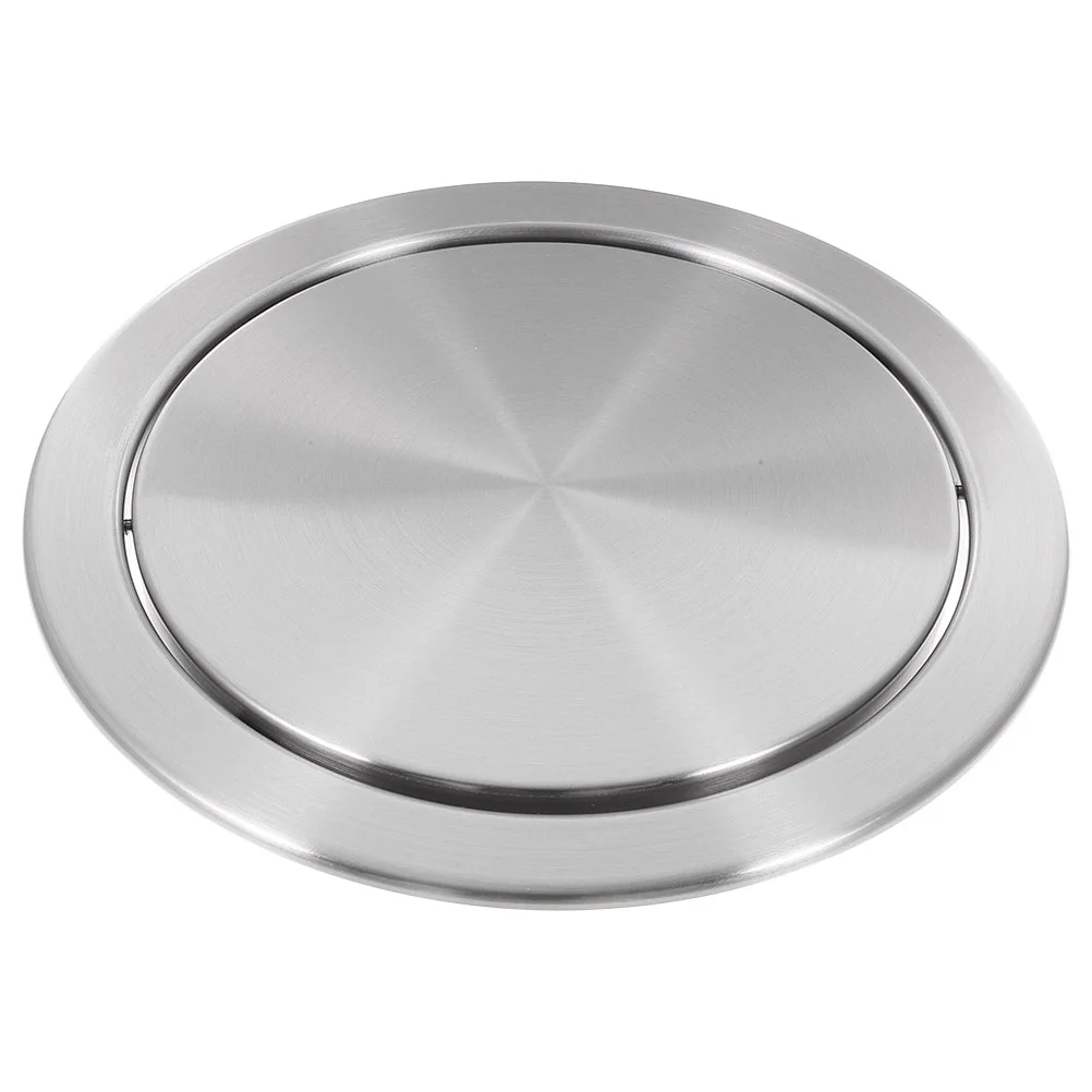 

Stainless Steel Flap Flush Recessed Built-In Balance Swing Flap Lid Cover Trash Bin Garbage Can Kitchen Counter Top